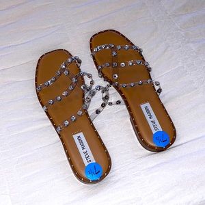 Steve Madden Jeweled Flat Sandals 7.5